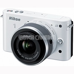1 J2 SLR White Digital Camera w/ 10-30mm VR Lens
