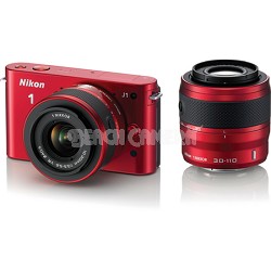 1 J1 SLR Red Digital Camera w/ 10-30mm & 30-110mm VR Lenses