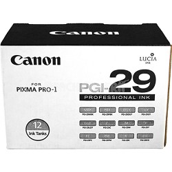 PGI-29 12-Color Ink Cartridge Set for Canon PIXMA PRO-1 Printer