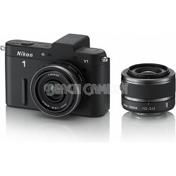 1 V1 SLR Black Digital Camera w/ 10mm & 10-30mm VR Lenses