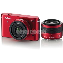 1 J1 SLR Red Digital Camera w/ 10mm & 10-30mm VR Lenses