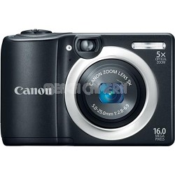 PowerShot A1400 Black 16MP Digital Camera with 5x Opt. Zoom, Optical ViewFinder