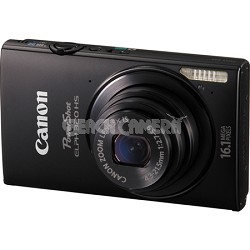 PowerShot ELPH 320 HS 16MP Black Digital Camera 5x Optical Zoom 3 inch Touch LCD