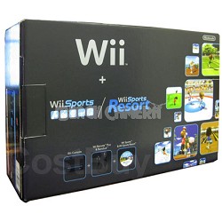 Wii Console Black Sports Resort