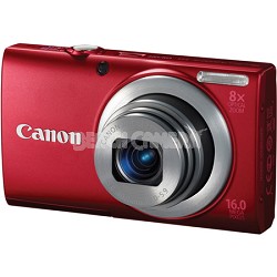 A4000 IS 16MP Red Digital Camera 8x Optical Zoom 3 inch LCD
