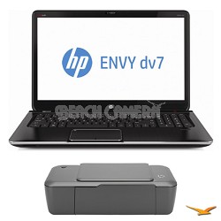 ENVY 17.3" dv7-7230us Notebook PC and HP 1000 Printer Bundle
