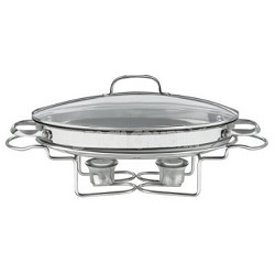 Stainless 13-1/2-Inch Oval Buffet Servers
