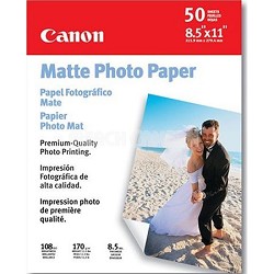 Matte Photo Paper, 8.5x11 in 50 Sheets - 7981A004