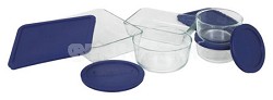 Storage 10-Piece Set, Clear with Blue Lids