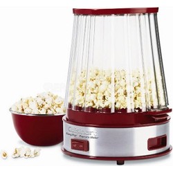 EasyPop Popcorn Maker - Stainless Steel and Red