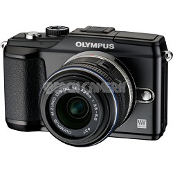PEN E-PL2 12.3 MP 3-inch LCD Digital Camera  With 14-42 Lens Kit- Black REFURB.