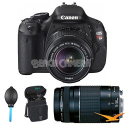 EOS Digital Rebel T3i 18MP SLR Camera 18-55mm & 75-300mm Bundle