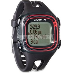 Forerunner 10 GPS Enabled Running Watch with Virtual Pacer (Black/Red)