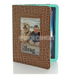 Wet Croco iBrag iPad Case (Cocoa/Aqua)