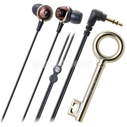 ATH-CKF500 Fashion Fidelity In-Ear Rhinestone Headphones - Brown/Gold