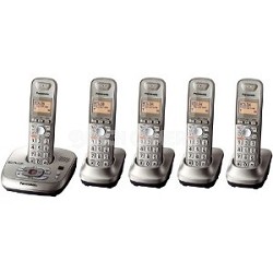 KX-TG4025N DECT 6.0 Expandable Digital Cordless Phone 5 Handsets & Answering Sys