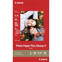 Photo Paper Plus Glossy II 4" X 6" - 50 Sheets