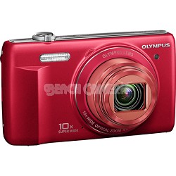 VR-340 16MP 10x Opt Zoom 3-inch LCD Digital Camera - Red