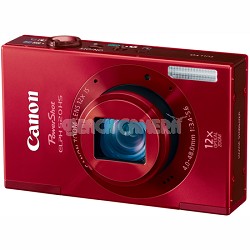 PowerShot ELPH 520 HS Red 10.1 MP CMOS Digital Camera 12x Optical Zoom