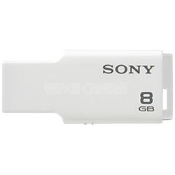 8GB Micro Vault M-Series USB 2.0 Memory Stick (White) - USM8GM/W