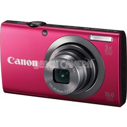 PowerShot A2300 16MP Red Digital Camera 5x Optical Zoom 720p HD Video