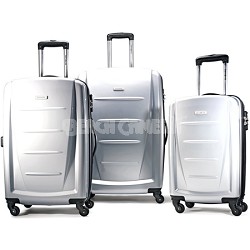 Winfield 2 3 Piece Roller Luggage Set (Silver)