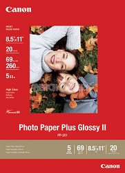 Photo Paper Plus Glossy II 8.5 x 11 in 20 Sheets