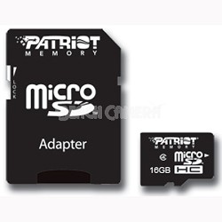 16 GB MicroSDHC Class 4 Flash Memory Card with Standard SD Adapter