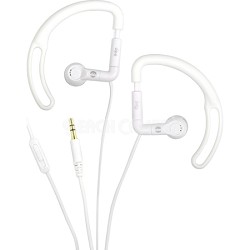 Noise Reduction Sport Earphones with Volume Control (White)