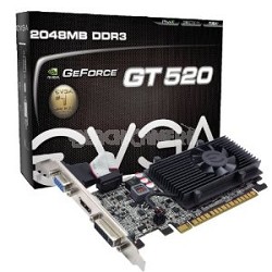 GeForce GT 520 2048 MB DDR3 PCI Express 2.0 DVI/HDMI/VGA **OPEN BOX**
