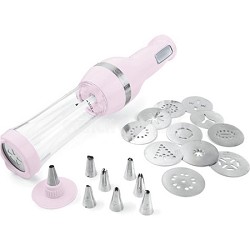 CCP-10PK Electric Cookie Press with 12 Discs and 8 Decorating Tips - Pink