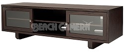 JFV60C - Dual Purpose Wide 3 Shelf A/V Cabinet, TVs up to 63" (Chocolate Finish)