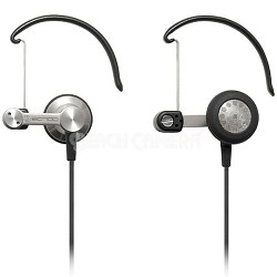 Ear-bud/clip-on hybrid dynamic headphones