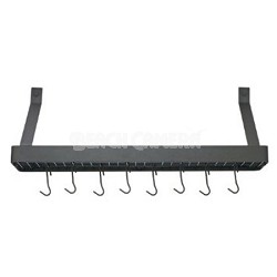 Chef's Classic 36-Inch Rectangular Wall-Mount Bookshelf Rack, Matte Black
