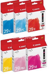 PGI-29 LUCIA Series Color Ink Tanks - Six Color Pack for PIXMA PRO-1 Printer