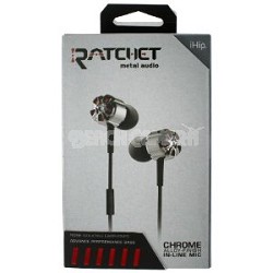 Ratchet Chrome Metal Audio Noise Isolating Earphones IP-RATC-CHROME