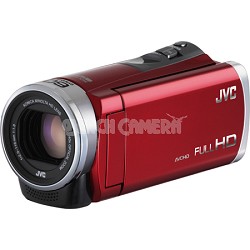 GZ-E300RUS- HD Everio Camcorder 40x Zoom f1.8 (Red)