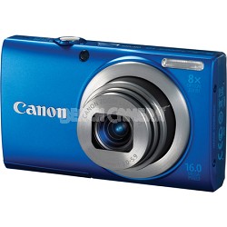 A4000 IS 16MP Blue Digital Camera 8x Optical Zoom 3 inch LCD