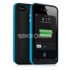 Juice Pack Plus Rechargeable Battery and Case for iPhone4 (Cyan)