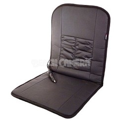 IN2282 Black 12V Faux Leather Deluxe Heated Seat Cushion