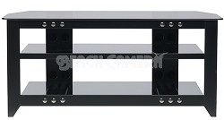 NFV249 - Natural Three Shelf A/V Stand for TVs up to 52" (Black Finish)