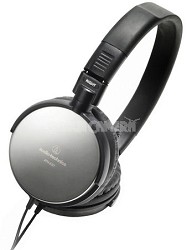 ATH-ES7 Refurbished Portable Stainless Steel Headphones (Black)