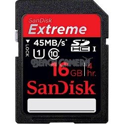 16 GB Extreme HD Video Secure Digital Memory Card 45MB/s (Class10)
