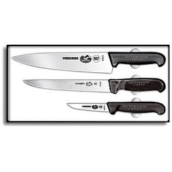 Cutlery 3-Piece Chef's Set, Black Fibrox Handles